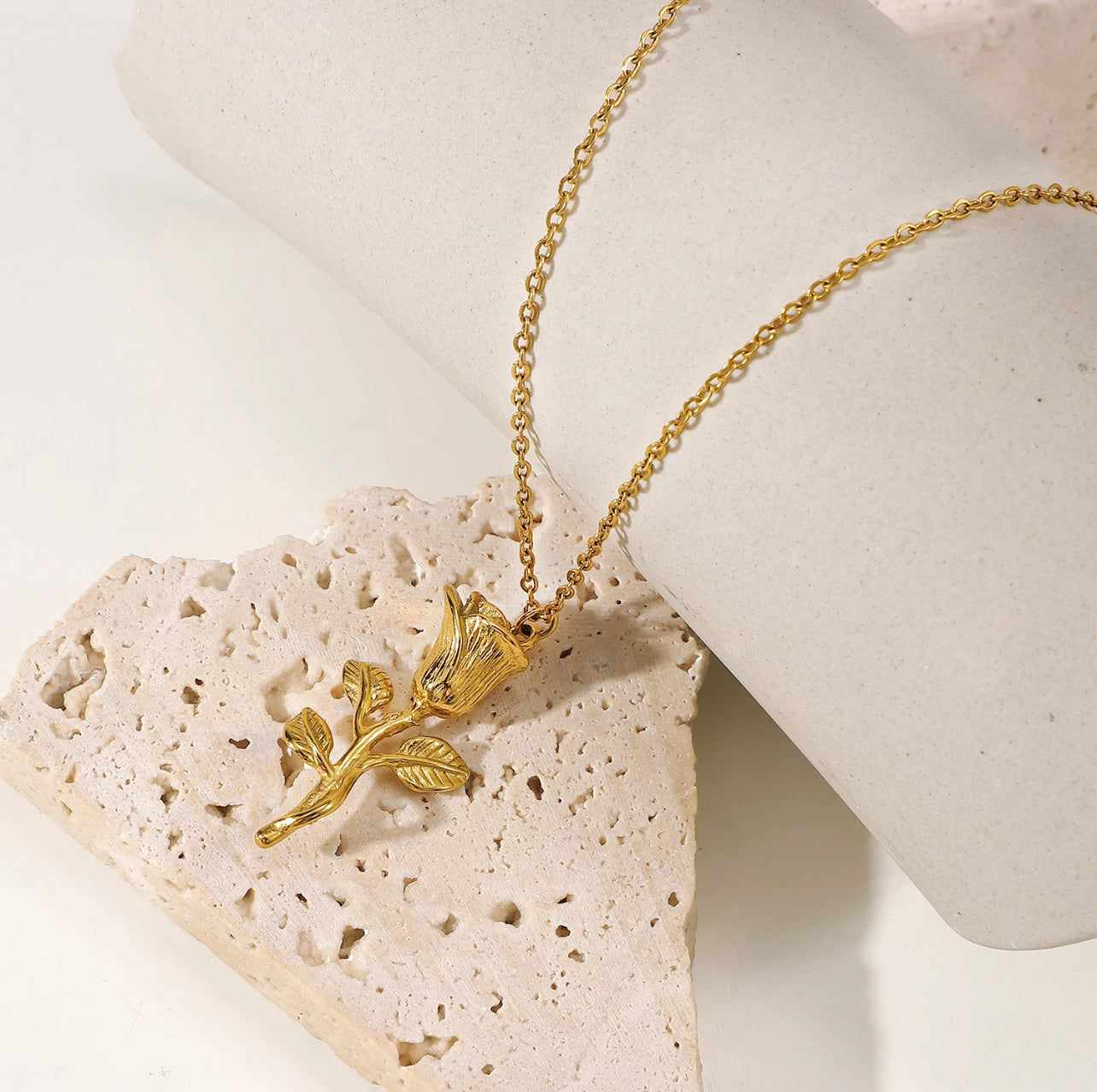 Golden Rose Necklace