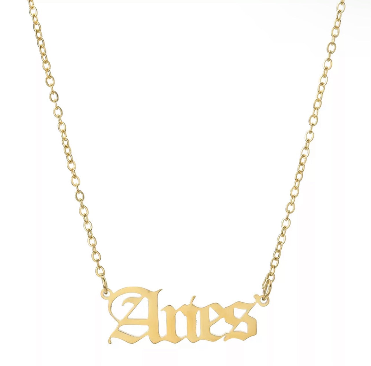 Old English Zodiac Necklace