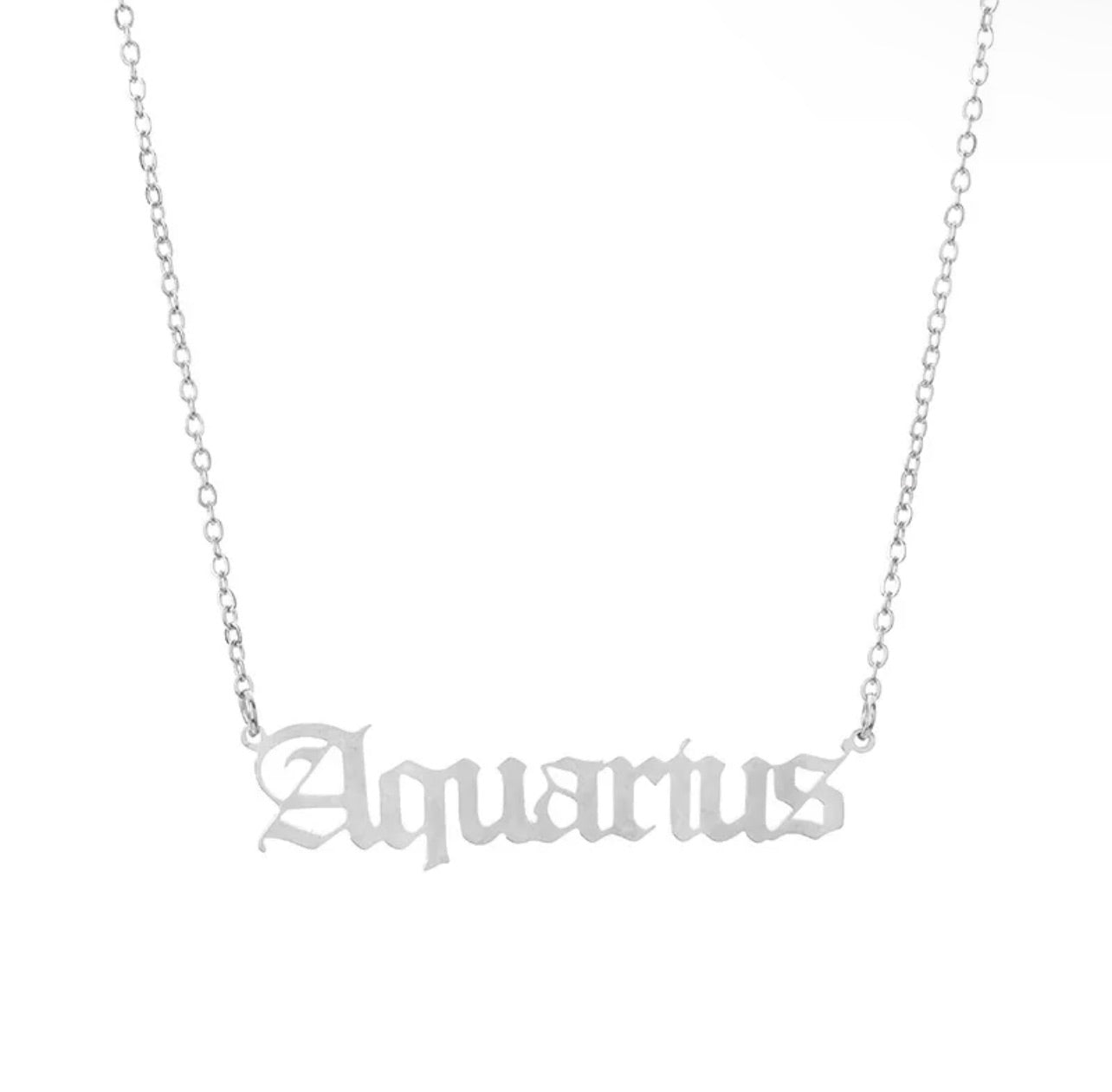 Old English Zodiac Necklace