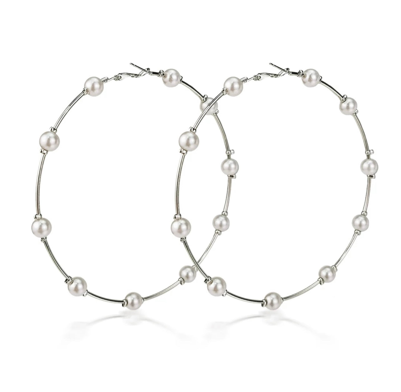 Clutching My Pearls Hoops