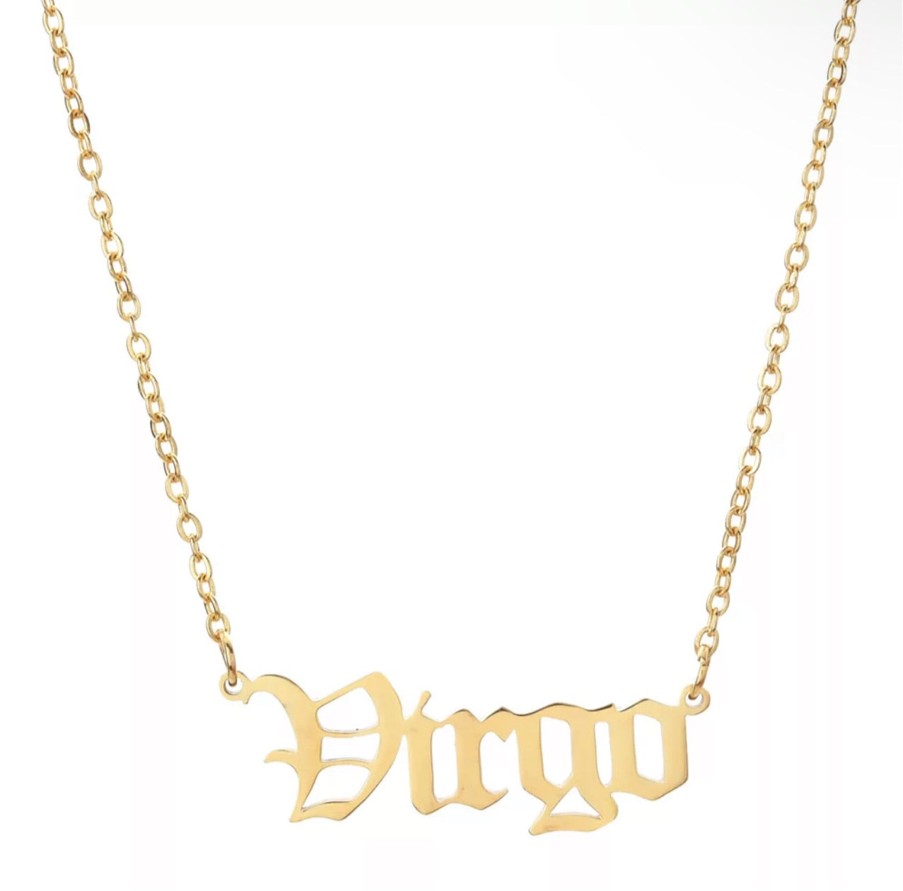 Old English Zodiac Necklace