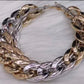 Cuban Link Hoop Earrings