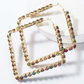 Multi Color Bling Hoop Earrings