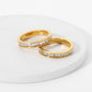 Thin Gold & Clear Eternity Ring