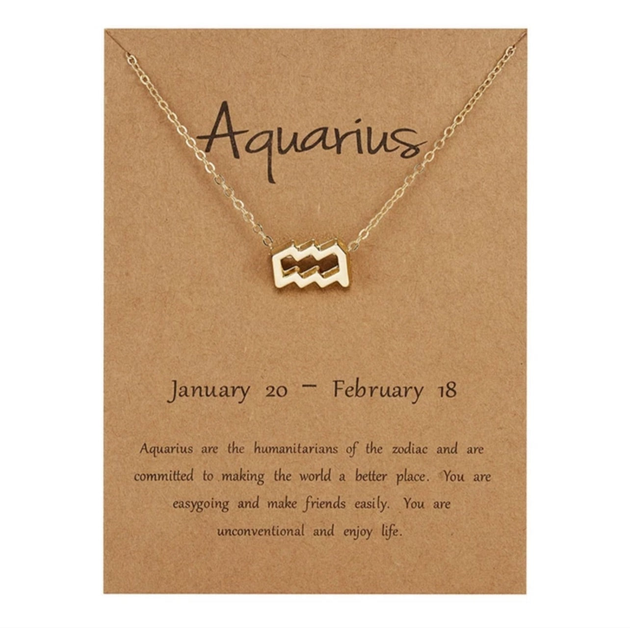 Gold Zodiac Charm Necklace