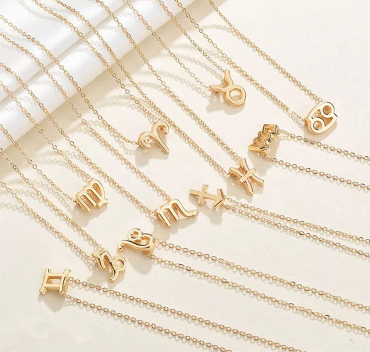 Gold Zodiac Charm Necklace