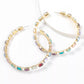 Jewel Tone Bling Hoop Earrings