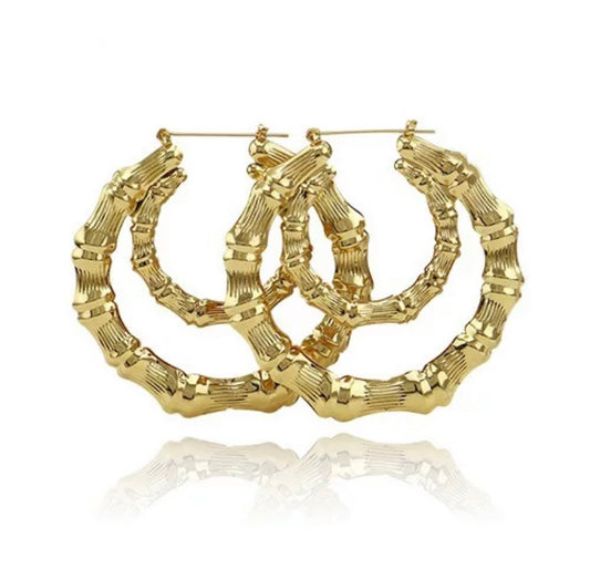 Double Classic Bamboo Earrings