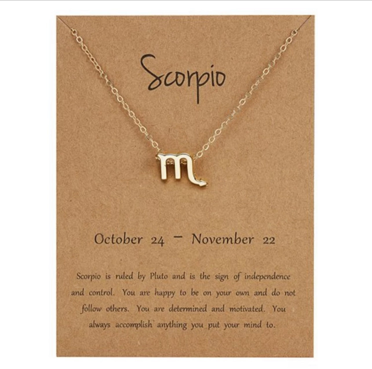 Gold Zodiac Charm Necklace