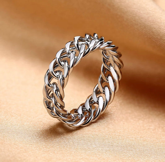 Cuban Link Eternity Ring