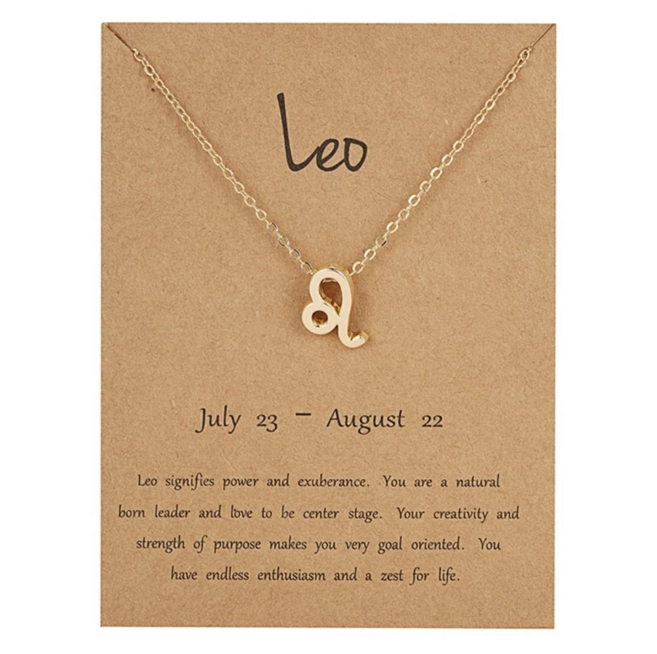 Gold Zodiac Charm Necklace