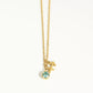 Zodiac Charm Necklace with Birthstone