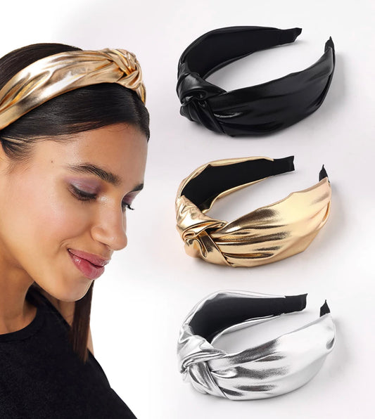 Metallic Top Knot Headband