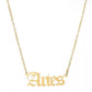 Old English Zodiac Necklace