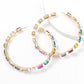 Jewel Tone Bling Hoop Earrings