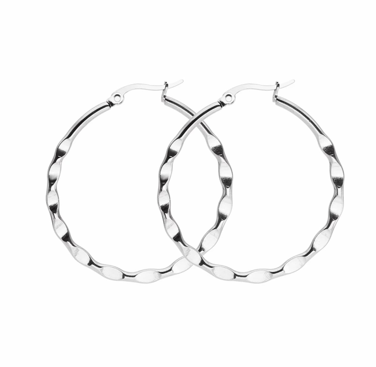 Pinched Hoop Earrings