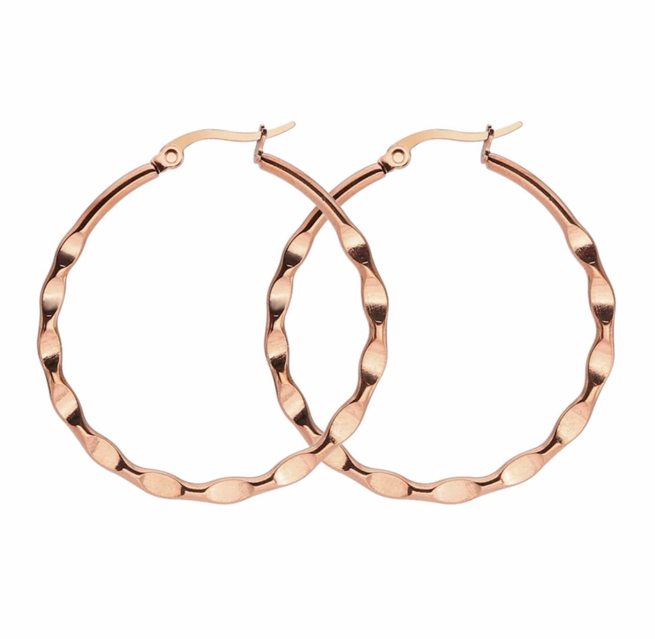 Pinched Hoop Earrings