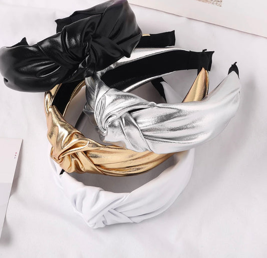 Metallic Top Knot Headband