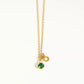 Zodiac Charm Necklace with Birthstone