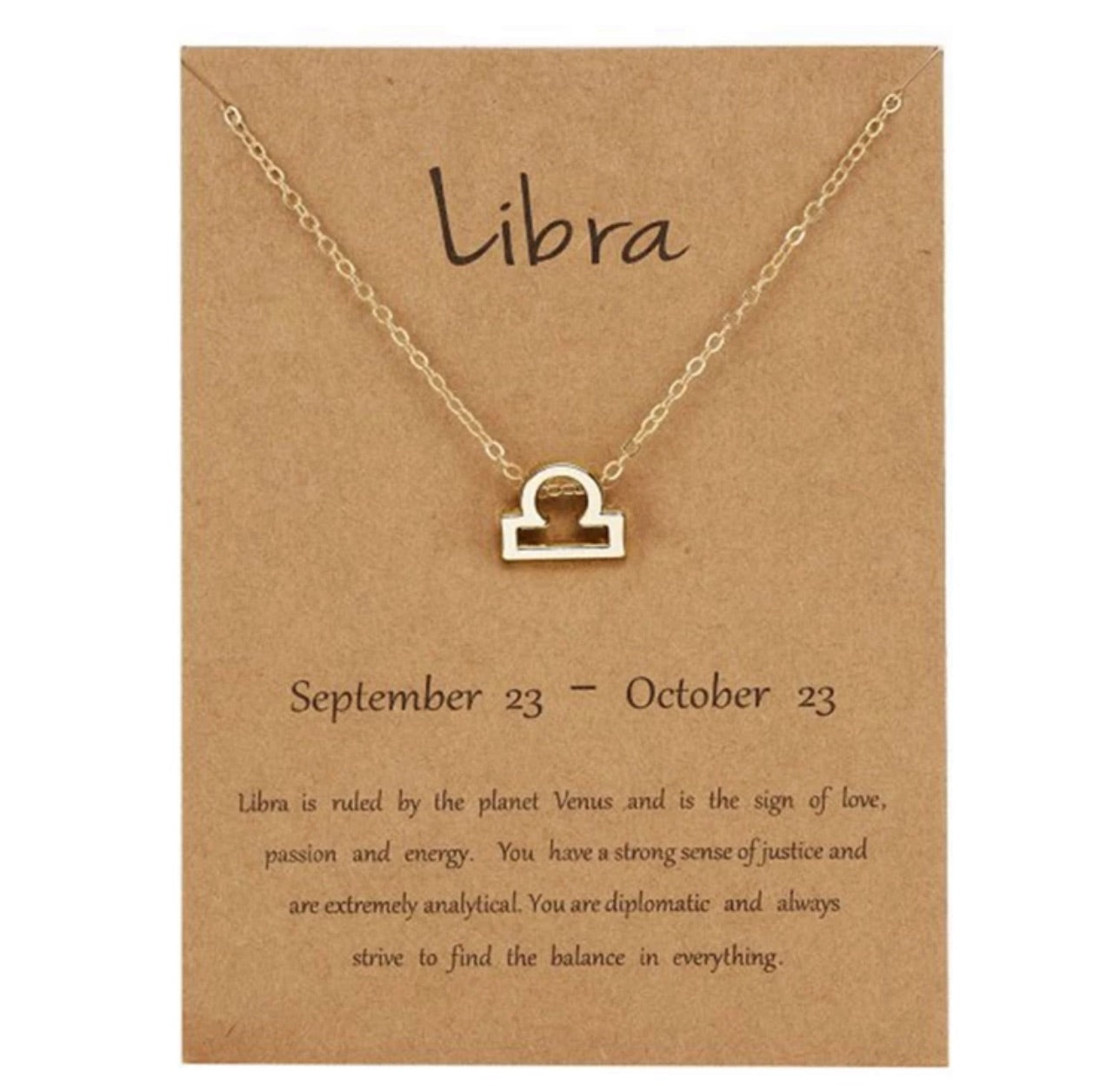 Gold Zodiac Charm Necklace