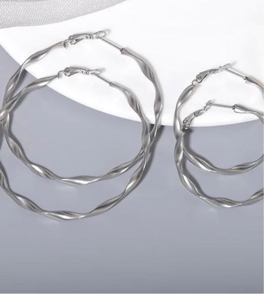 Swirl Hoop Earrings