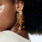 Metallic Fish Bone Earrings