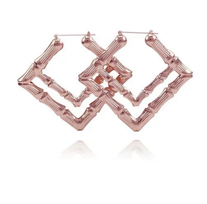 Double Diamond Bamboo Earrings