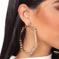 Hexagon Bling Hoop Earrings