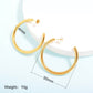 Golden Tube Hoop Earrings