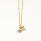 Zodiac Charm Necklace with Birthstone